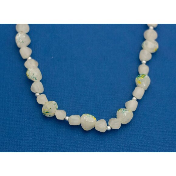 30 inch Geometric Abstract Boho Hippie Beaded Necklace - D7 - Picture 1 of 4